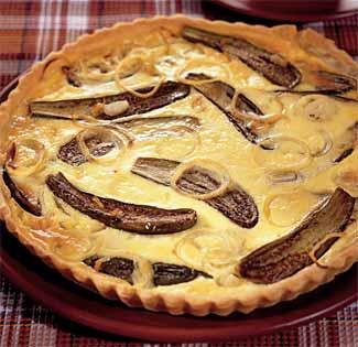 Рецепт открытый пирог с баклажанами