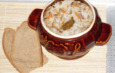 Рецепт рисовая каша на грибном бульоне