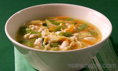 Рецепт суп с лапшой на курином бульоне Первые блюда