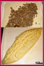 Рецепт закрытый пирог с фаршем и грибочками