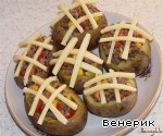 Рецепт запеченный картофель с мясным фаршем