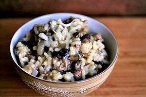 Рецепт ризотто с грибами и сосисками