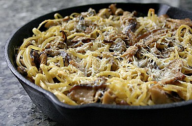 Рецепт спагетти запеченные с грибами