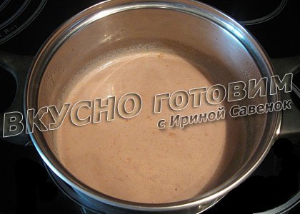 Рецепт молочный кисель с какао
