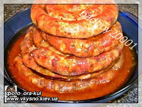 Рецепт домашняя колбаса (куриная)