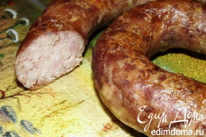 Рецепт домашняя колбаса с маринованным мясом