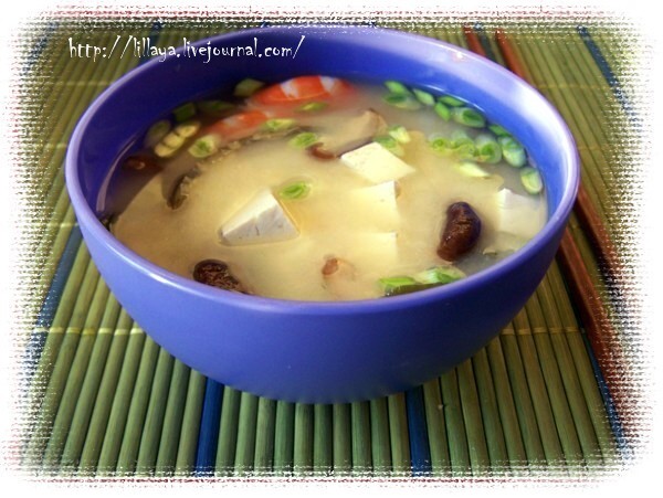 Рецепт мисо суп с шиитаке и креветками