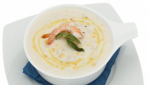 Рецепт суп с креветками и сыром