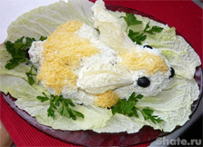Рецепт салат «Новогодний кролик», в честь символа 2011