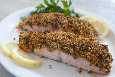 Рецепт лосось в панировочных сухарях