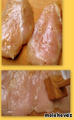 Рецепт куриные грудки с начинкой из яблок, сыра и карамелизированного лука