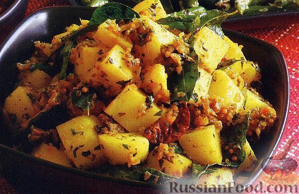 Рецепт гарнир: картофель и спаржа с мятой и лимонным маслом