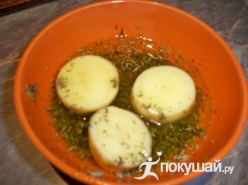 Рецепт картофель запеченный с чесночным маслом