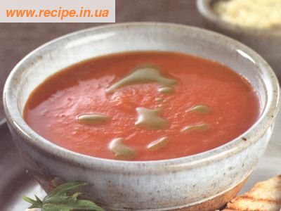 Рецепт суп из свежих томатов с маслом базилика