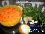Рецепт суп-пюре из моркови с заправкой из петрушки и чеснока в оливковом масле