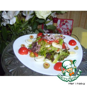Рецепт легкий салат с морепродуктами