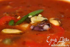 Рецепт томатный суп с морепродуктами