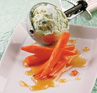 Рецепт мятное мороженое с карамелизированной морковью