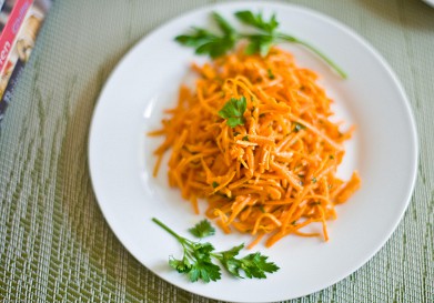 Рецепт салат из моркови и грецких орехов
