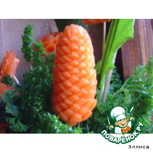 Рецепт шишка из моркови