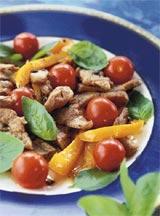 Рецепт телятина с имбирем и томатом