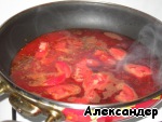 Рецепт куриная печень с грибами в вине