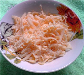 Рецепт салат с печенью и сыром
