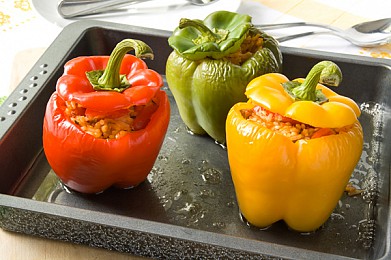 Рецепт вегетарианские фаршированные перцы