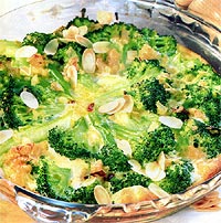 Рецепт запеканка из брокколи с острым перцем и сливками