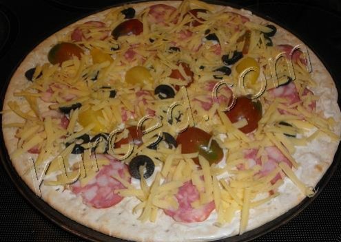 Рецепт пицца '4 вкуса'