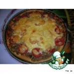 Рецепт пицца из ржаного теста'Охотничья'с лисичками и колбасками.