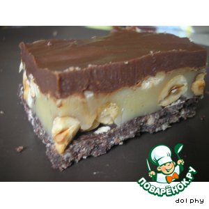 Рецепт шоколадно-карамельные пирожные с орехами