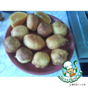 Рецепт апельсиновые пончики в медовом сиропе