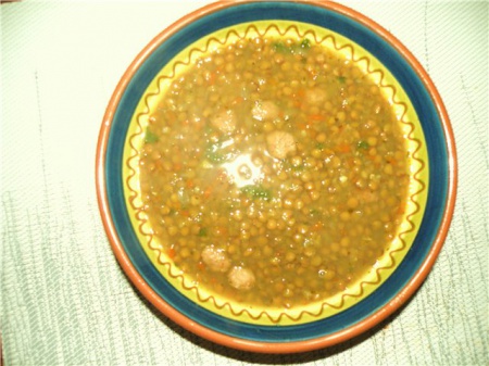 Рецепт чечевично-сырного супа