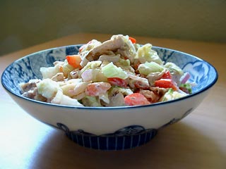 Рецепт - Салат с курицей на скорую руку