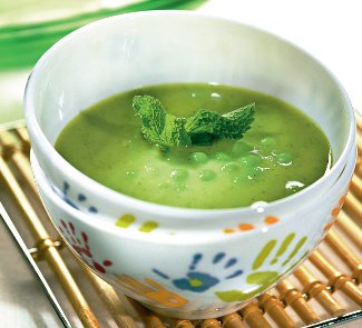 Рецепт супа из зеленого горошка с мятой