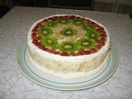 Бисквитный торт с фруктами. Рецепт с фото фруктового бисквитного торта 