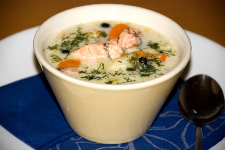 Рыбный суп из семги. Как приготовить вкусный, легкий рыбный суп из семги.