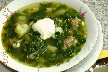 Щавелевый суп. Рецепт. Как приготовить вкусный суп из щавеля.