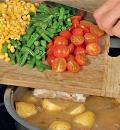 Рецепт овощное рагу с куриными бедрышками