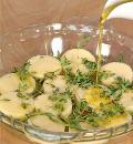 Рецепт зеленый салат с жареным сыром