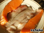 Рецепт 'Гнезда' из семги и сибаса в сливочном соусе