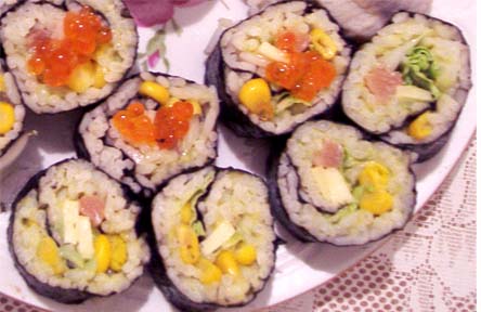 Рецепт суши-ролл с семгой