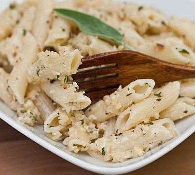 Рецепт макароны с миндальным соусом