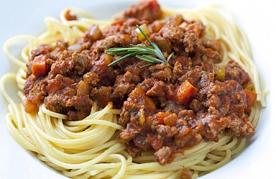 Рецепт спагетти с куриным соусом