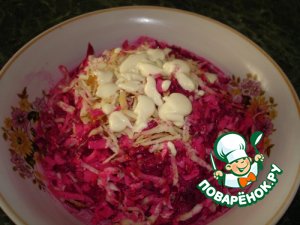 Рецепт салат из крабовых палочек со свеклой