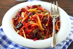 Рецепт салат из свеклы с тыквой, грушей и морковью