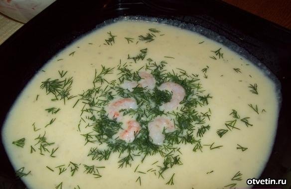  сырный суп с морепродуктами