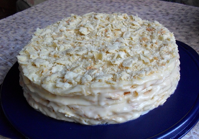 Торт Наполеон с заварным кремом - Простой рецепт от Бабушки Эммы