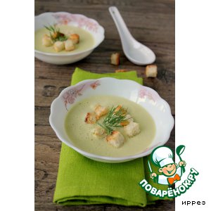 Рецепт суп-пюре из кабачков с творогом